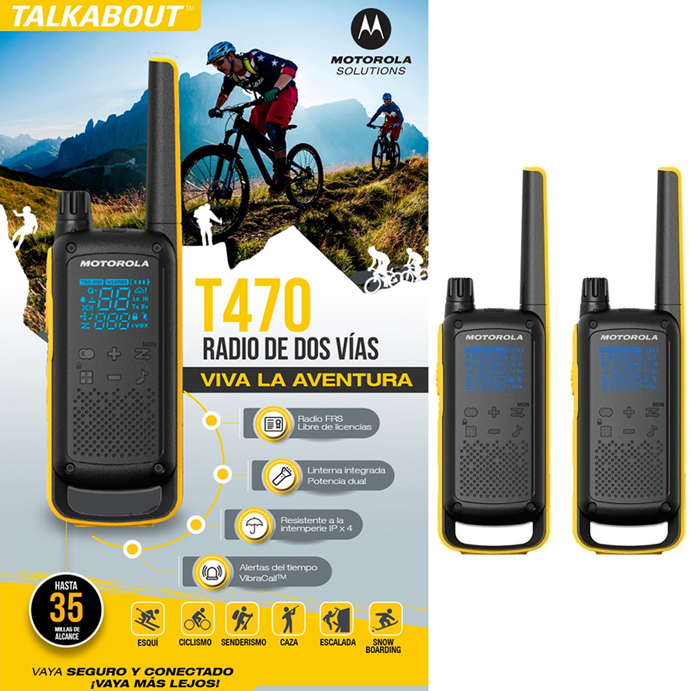 Walkie Talkie Motorola Talkabout T470 - 2 Unidad