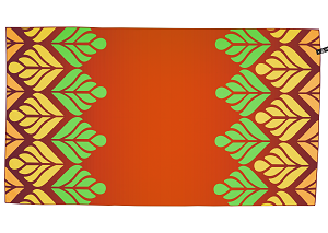 Toalla de microfibra playera - diseño hojas