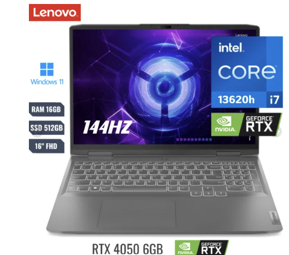 Laptop Lenovo Legion Loq Intel Core I7 13620h (13va) Ram 16gb Ssd 512 Gb