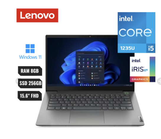Laptop Lenovo Thinkbook 15 Gen 4 1ap Intel Core I5 1235u (12va) Ram 8gb Ssd 256 Gb 15,6″ (1920×1080)