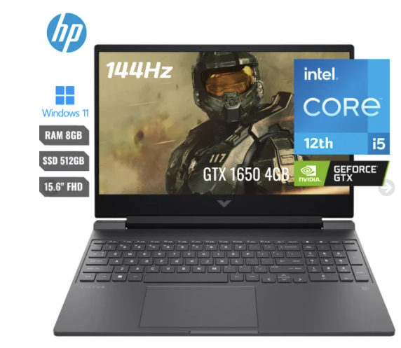 Laptop Hp Victus 15-fa0031dx Intel Core I5 12450h (12va) Ram 8gb Ddr4 3200 Ssd 512 Gb