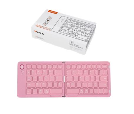 teclado plegable mt-btk001 rosado meetion