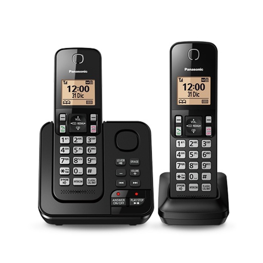[KX-TGC362LAB] Telefono Inalambrico Panasonic 362Lab 2 Auriculares