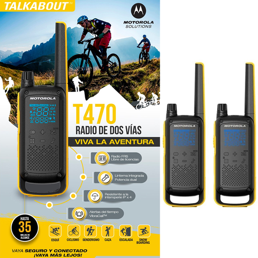 [c01_plus] Walkie Talkie Motorola Talkabout T470 - 2 Unidad