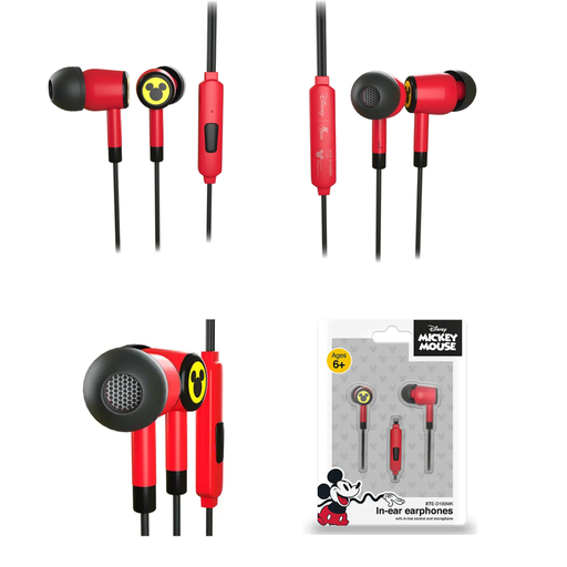 [xtrech miki] Audifonos X-TECH XTE-D100MK Edición Mickey Mouse,Color Rojo