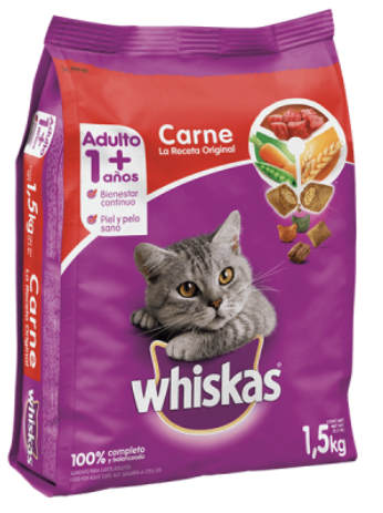 [wiska] Alimento para gatos Whiskas carne 2kg