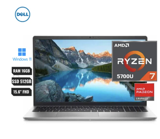[008188] Laptop Dell Inspiron 3525 Amd Ryzen 7 5700u (5th) Ram 16gb Ssd 512gb Pcie Ssd 15.6″