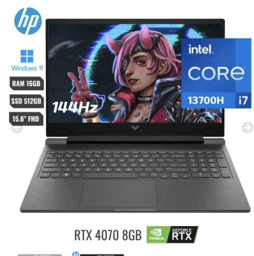 [007573] Laptop Hp Victus 16t-r000 Intel Core I7 13700h (13va) Ram 16gb Ddr5 Ssd 512gb