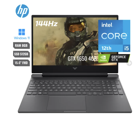 [005321] Laptop Hp Victus 15-fa0031dx Intel Core I5 12450h (12va) Ram 8gb Ddr4 3200 Ssd 512 Gb